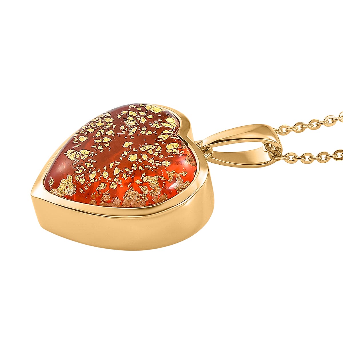 GP Family Legacy Italy - Genuine Murano With 24K Gold  & Blue Sapphire Pendant With Chain (Size 20) in 18K Gold Vermeil Sterling Silver