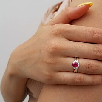 https://tjcuk.sirv.com/Products/44/7/4474851/D-joy-Set-of-2-African-Ruby-Moissanite-Ring-in-18K-Vermeil-Yellow-Gold_4474851_1.jpg?w=342&h=342