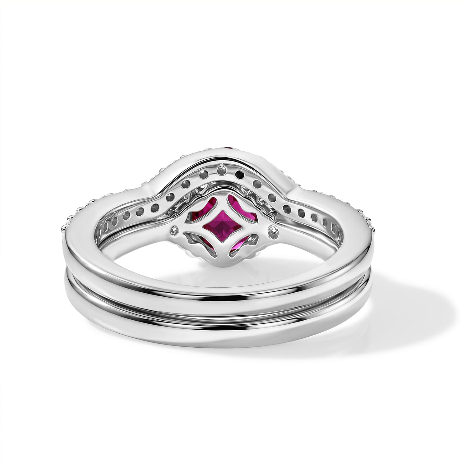 Set of 2 - Lab Grown Diamond Stackable Ring in Sterling Silver