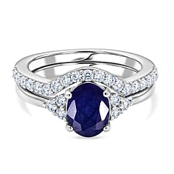 Set of 2 - Lab Grown Diamond Stackable Ring in Sterling Silver