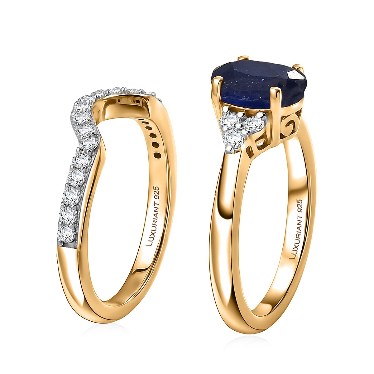Set of 2 - Lab Grown Diamond Stackable Ring in Sterling Silver