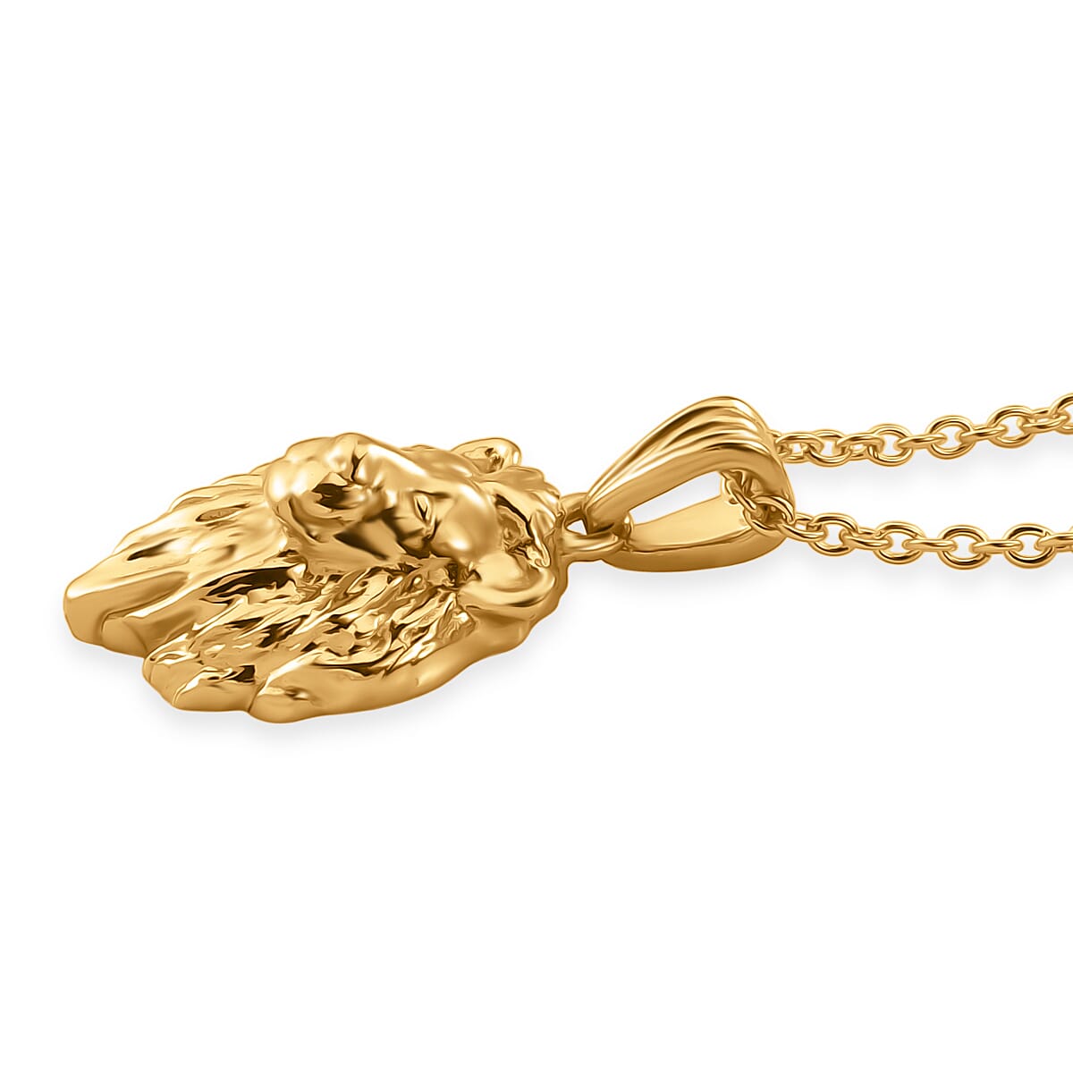 Bronzelaa  Pendant with Chain (Size 20) in Yellow Gold Tone