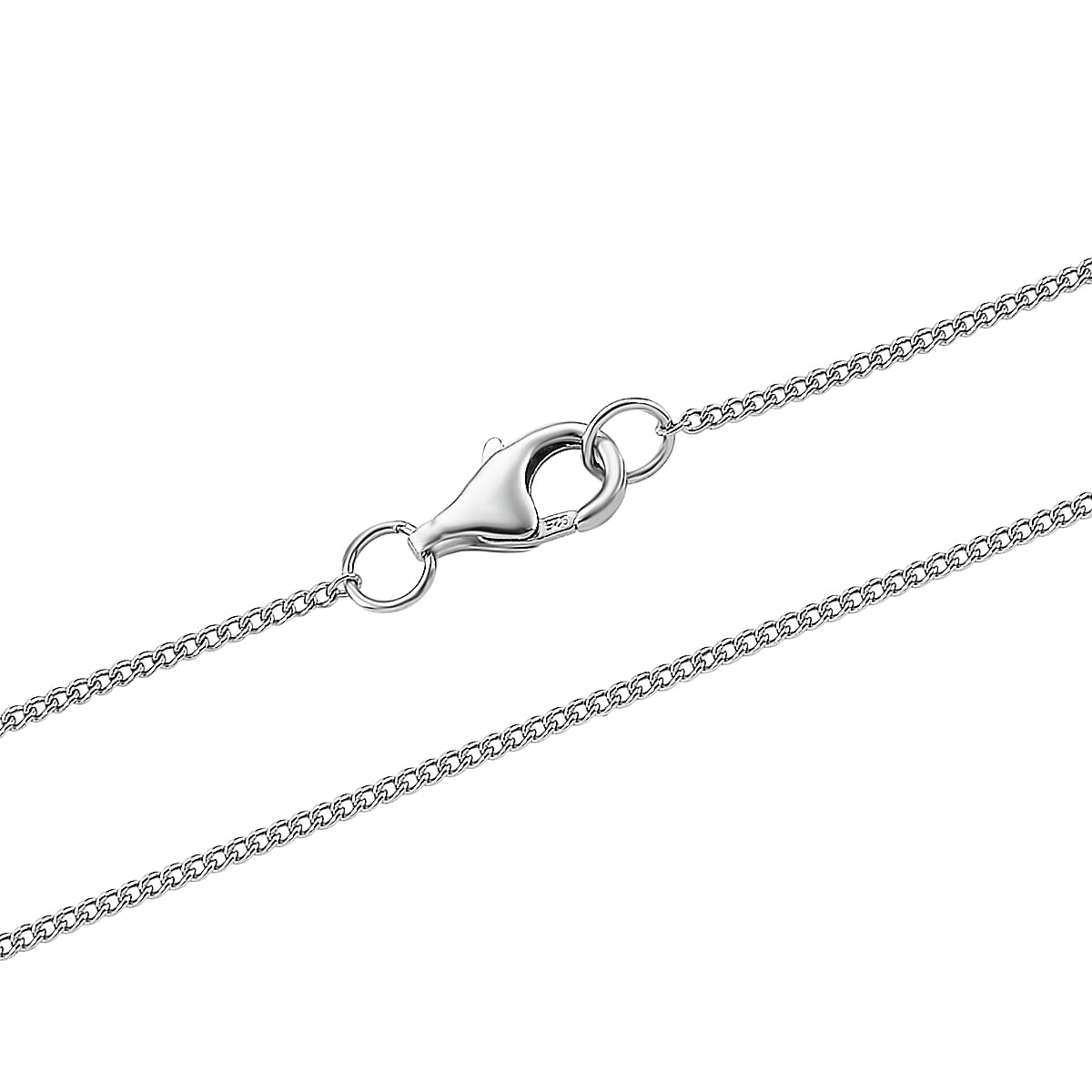 Moissanite Circle Drop Pendant with Chain (Size 18) in Rhodium Overlay Sterling Silver 1.00 Ct.