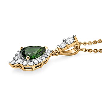https://tjcuk.sirv.com/Products/44/7/4479349/D-Joy-Natural-Chrome-Diopside-White-Zircon-Halo-Drop-Pendant-with-Chai_4479349_3.jpg?w=342&h=342