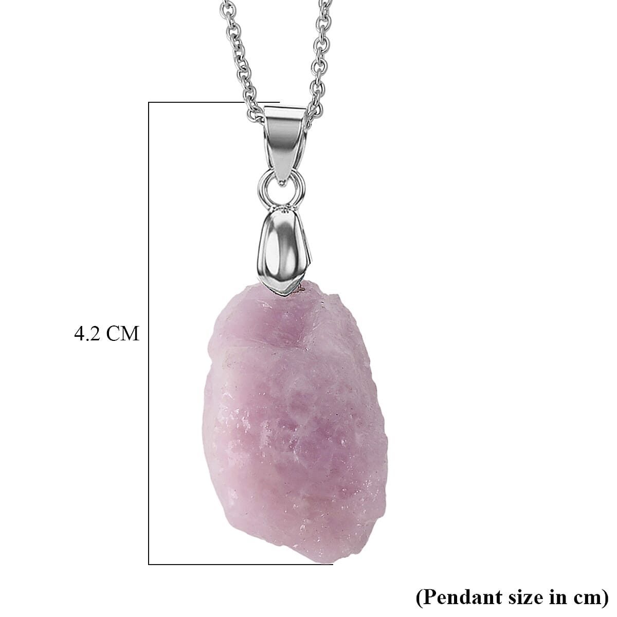 Kunzite Pendant with Chain (Size 20) 50.00 Ct.