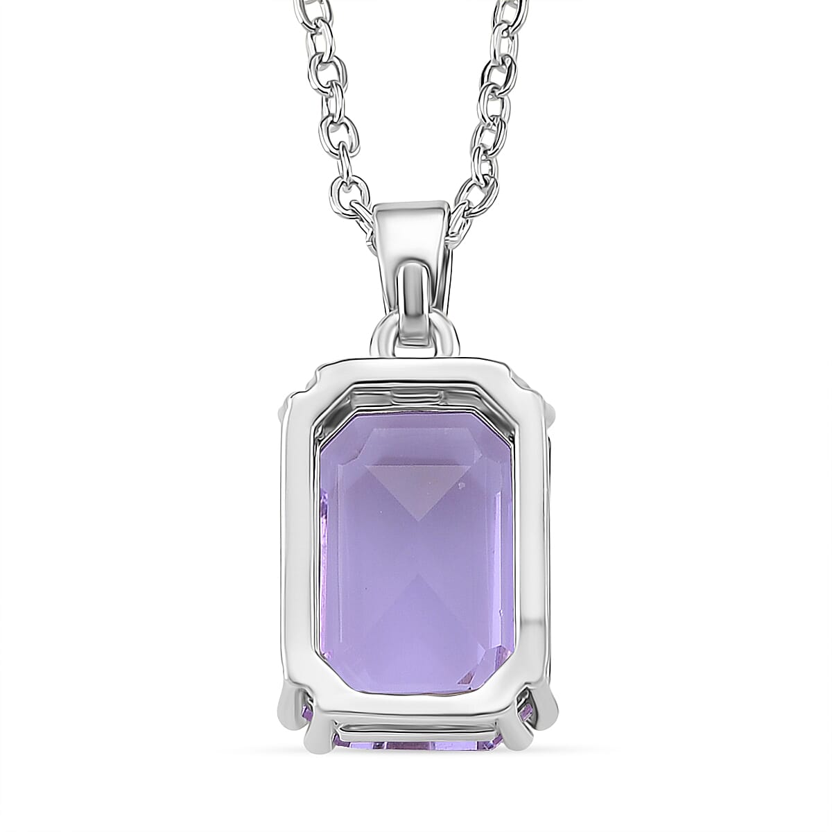 Purple Crystal Pendant with Chain (Size 20-2 Ext)