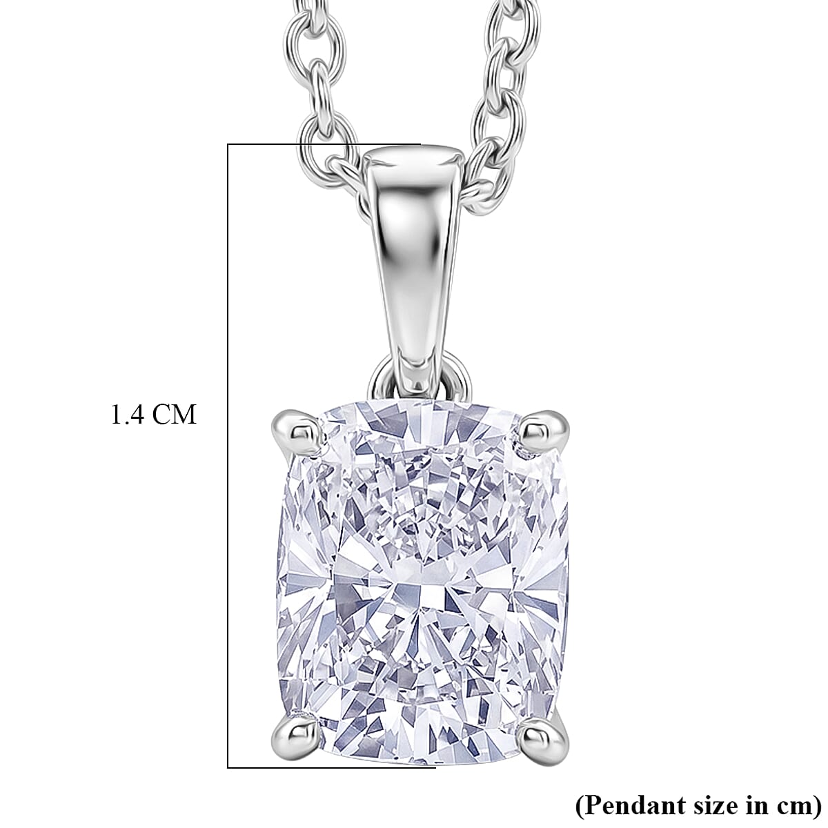 Luxuriant - SGL Certified Lab Grown Diamond (SI-G-H) Pendant with Chain (Size 20) in Rhodium Overlay Sterling Silver 2.00 Ct.