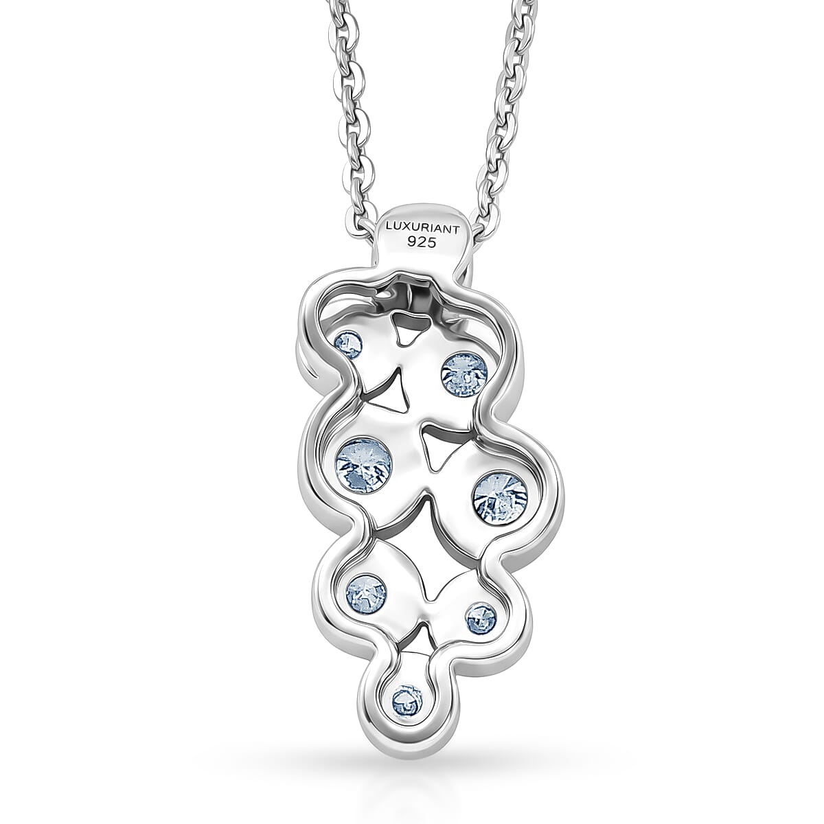 Luxuriant - Lab Grown Diamond (SI-G-H) Pendant with Chain (Size 20) in Rhodium Overlay Sterling Silver 0.33 Ct.