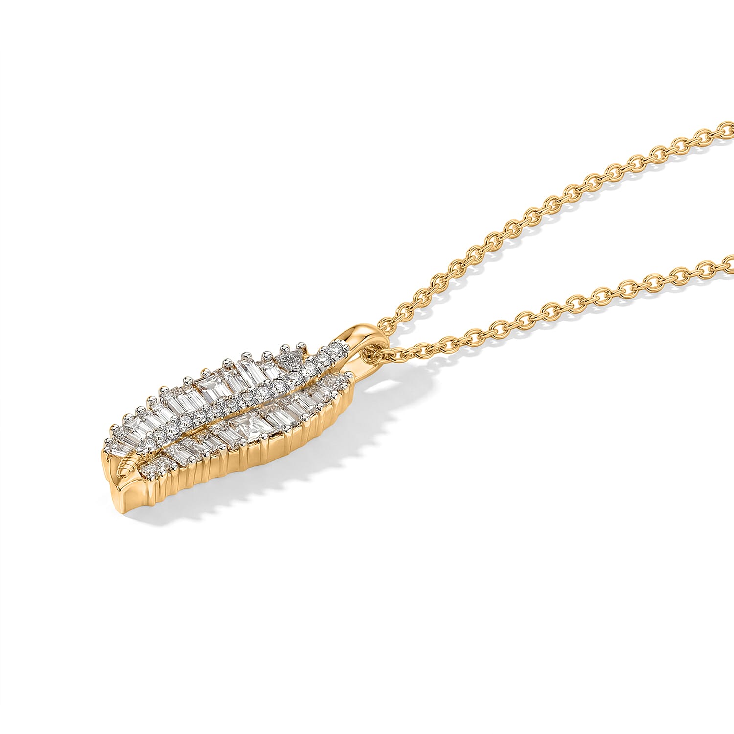 Rachel Galley - SGL Certified Lab Grown Diamond (SI-G-H) Pendant with Chain (Size 20) in 18K Vermeil Yellow Gold Plated Sterling Silver 1.50 Ct.