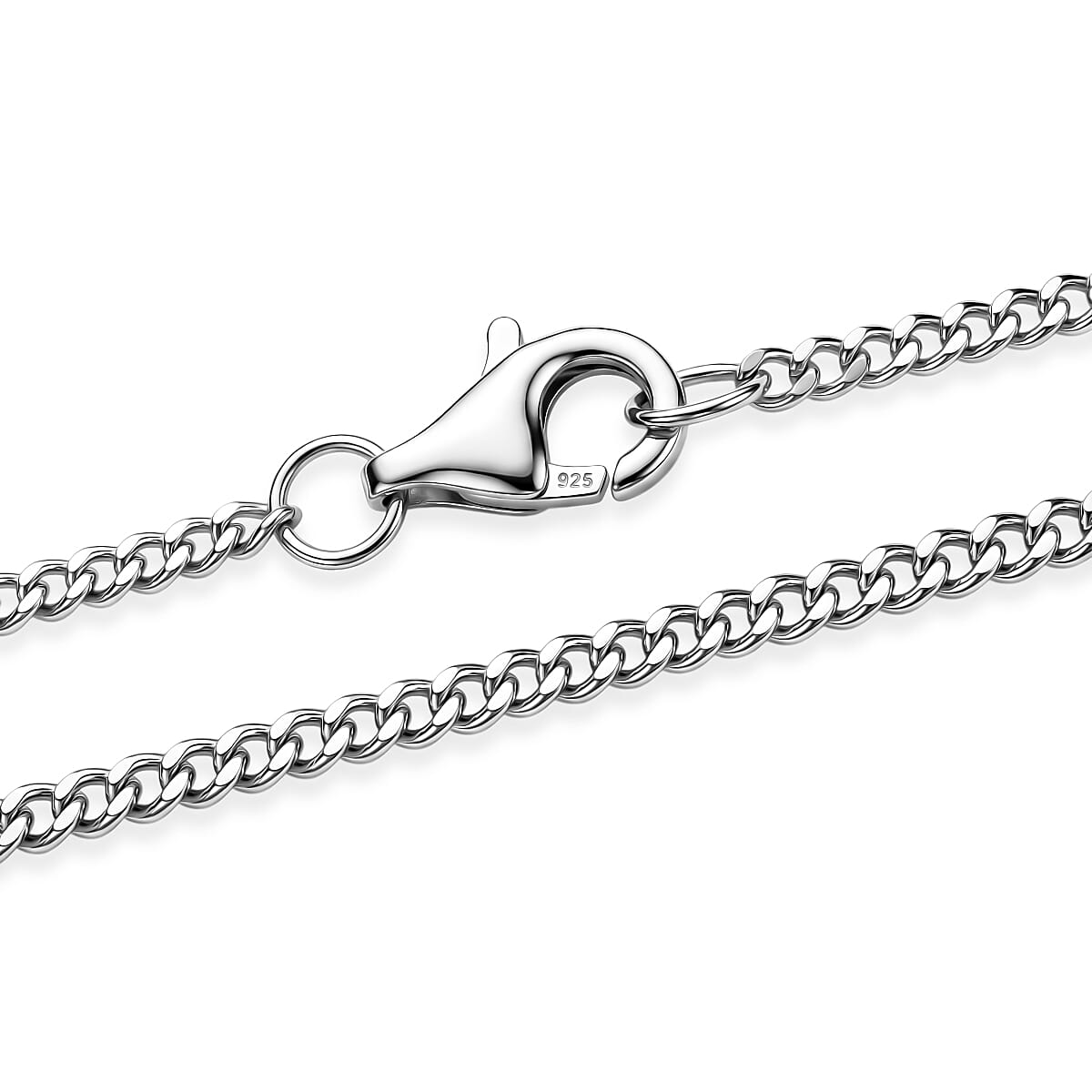 GRA Certified Moissanite Solitaire Pendant with Chain (Size 18) in Rhodium Overlay Sterling Silver 2.00 Ct.