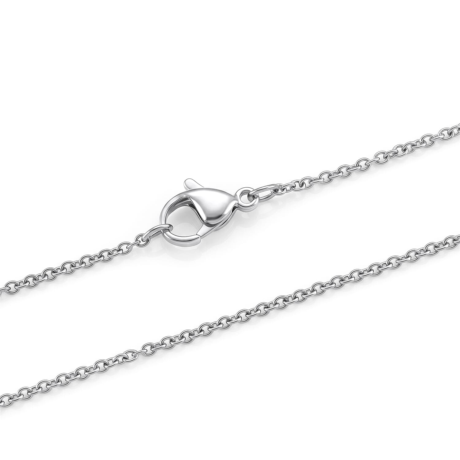 Moissanite Pendant with Chain (Size 20) in Rhodium Overlay Sterling Silver  0.760  Ct.