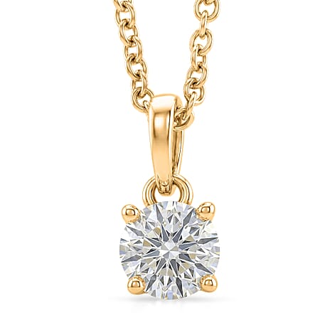Moissanite Pendant with Chain (Size 20) Mix Metal  0.760  Ct.