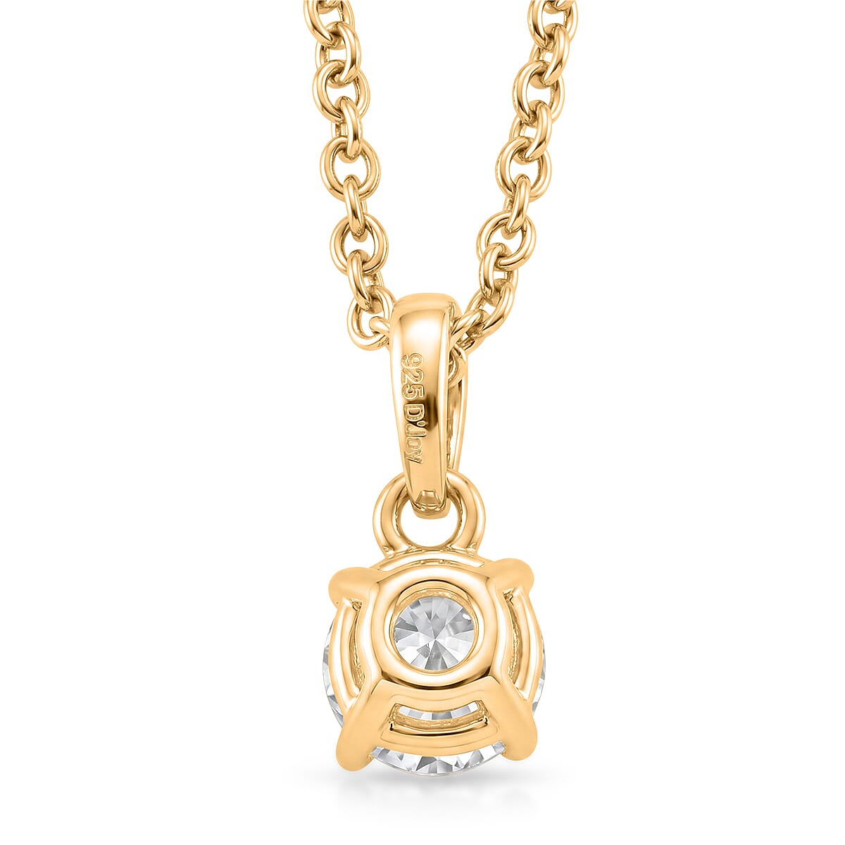 Moissanite Pendant with Chain (Size 20) Mix Metal  0.760  Ct.