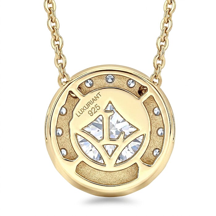Luxuriant - Lab Grown Diamond (SI-G-H) Pendant with Chain (Size 20) in 18K Vermeil Yellow Gold Plated Sterling Silver 1.26 Ct.