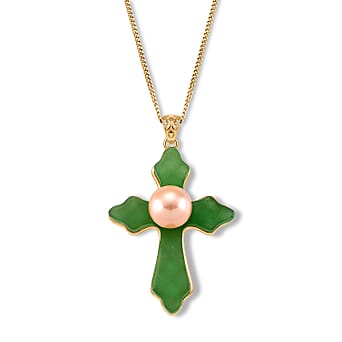 https://tjcuk.sirv.com/Products/44/8/4483389/D-Joy-Peach-Edison-Pearl-Dyed-Green-Jade-Cross-Pendant-with-Chain-Size_4483389.jpg?w=342&h=342