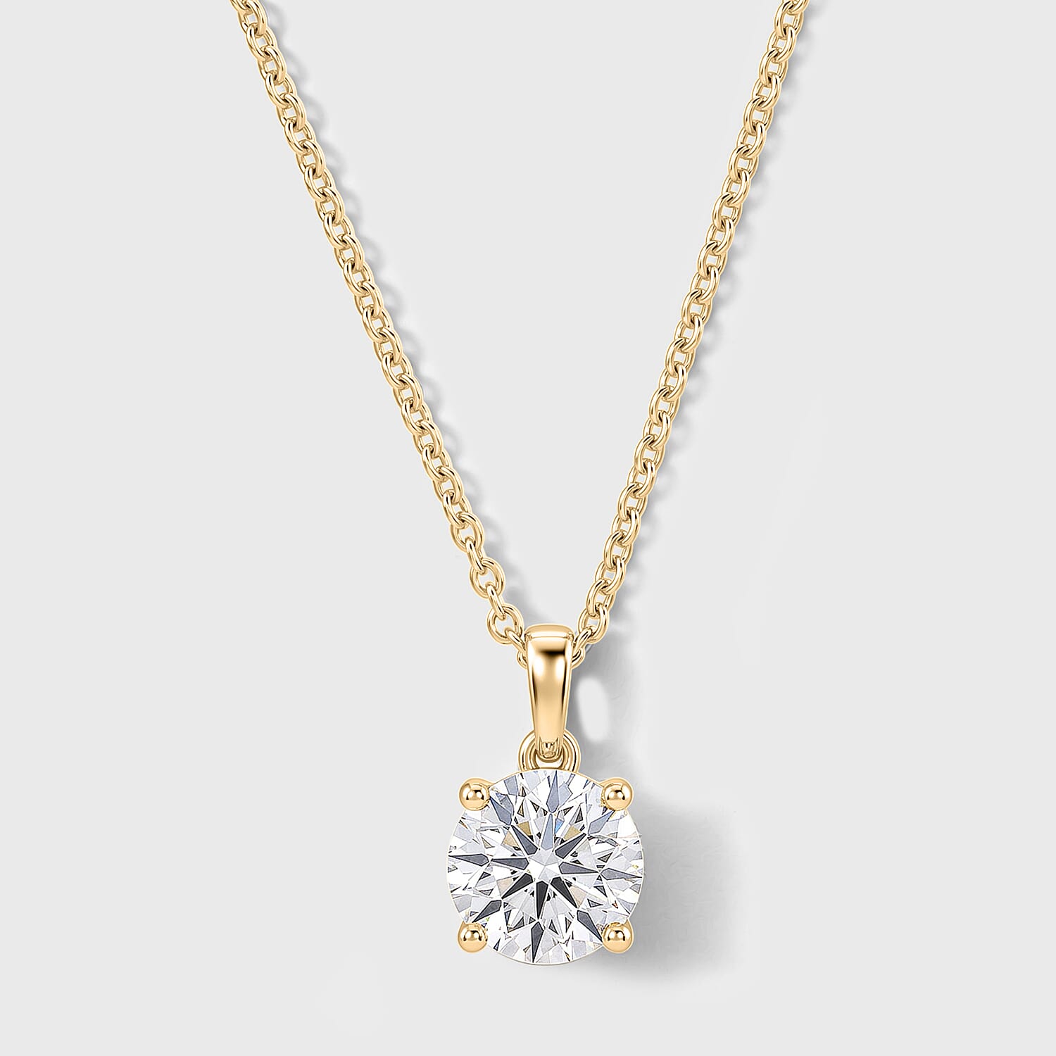 Luxuriant - SGL Certified Lab Grown Diamond (SI-G-H) Pendant with Chain (Size 20) in Rhodium Overlay Sterling Silver 2.00 Ct.