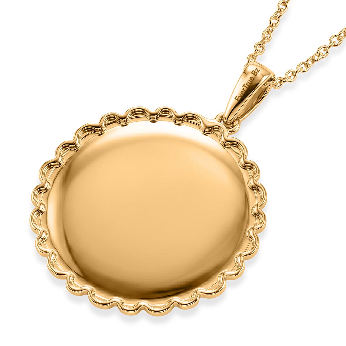 EverTrue Bronzella Collection - Floral Pendant with Chain (Size 20) in 18K Gold Plating