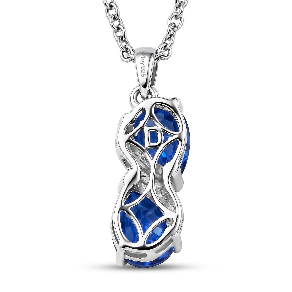 D'Joy - Ceylon Color Quartz Pendant with Chain (Size 20) in Platinum Overlay Sterling Silver 2.60 Ct.