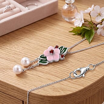 https://tjcuk.sirv.com/Products/44/8/4486245/Pink-Mother-Of-Pearl-Fresh-Water-Pearl-Red-Garnet-Pendant-with-Chain-S_4486245_2.jpg?w=342&h=342