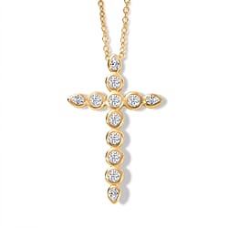 Luxuriant - Lab Grown Diamond (SI-G-H) Pendant with Chain (Size 20) in 18K Vermeil Yellow Gold Plated Sterling Silver 2.00 Ct.