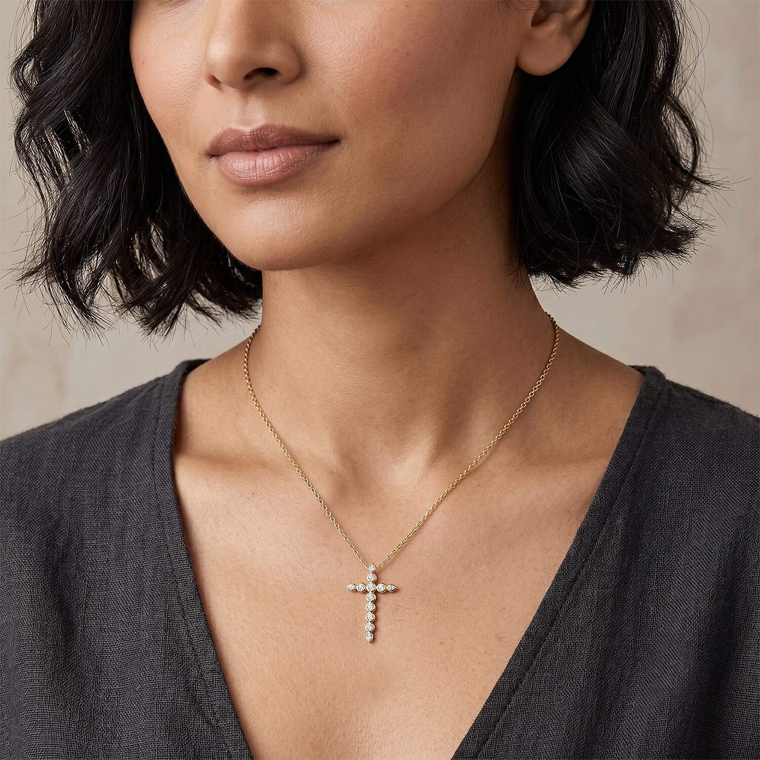 Luxuriant - Lab Grown Diamond (SI-G-H) Pendant with Chain (Size 20) in 18K Vermeil Yellow Gold Plated Sterling Silver 2.00 Ct.