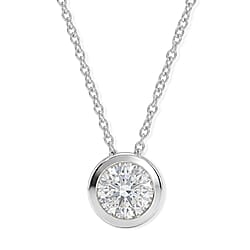 Royal Bali Collection - D'Joy Moissanite Solitaire Pendant in Yellow Gold Plated Sterling Silver with Chain (Size - 20) 2.50 Ct.