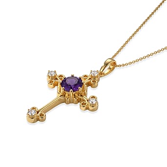 https://tjcuk.sirv.com/Products/44/9/4490851/D-Joy-Moroccan-Amethyst-White-Zircon-Pendant-with-Chain-Size-20-in-Yel_4490851_3.jpg?w=342&h=342