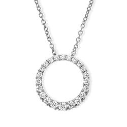 Luxuriant - Lab Grown Diamond (SI-G-H) Pendant with Chain (Size 20) in Rhodium Overlay Sterling Silver 1.00 Ct.