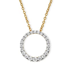 Luxuriant - Lab Grown Diamond (SI-G-H) Pendant with Chain (Size 20) in Rhodium Overlay Sterling Silver 1.00 Ct.