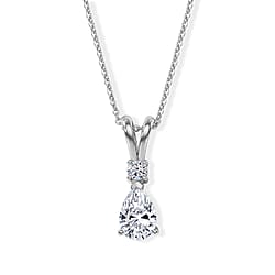 Luxuriant - SGL Certified Lab Grown Diamond (SI-G-H) Pendant with Chain (Size 20) in 18K Vermeil Yellow Gold Plated Sterling Silver 1.10 Ct.
