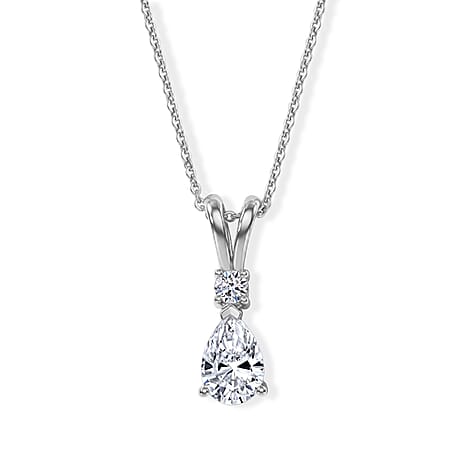 Luxuriant - SGL Certified Lab Grown Diamond (SI-G-H) Pendant with Chain (Size 20) in 18K Vermeil Yellow Gold Plated Sterling Silver 1.10 Ct.