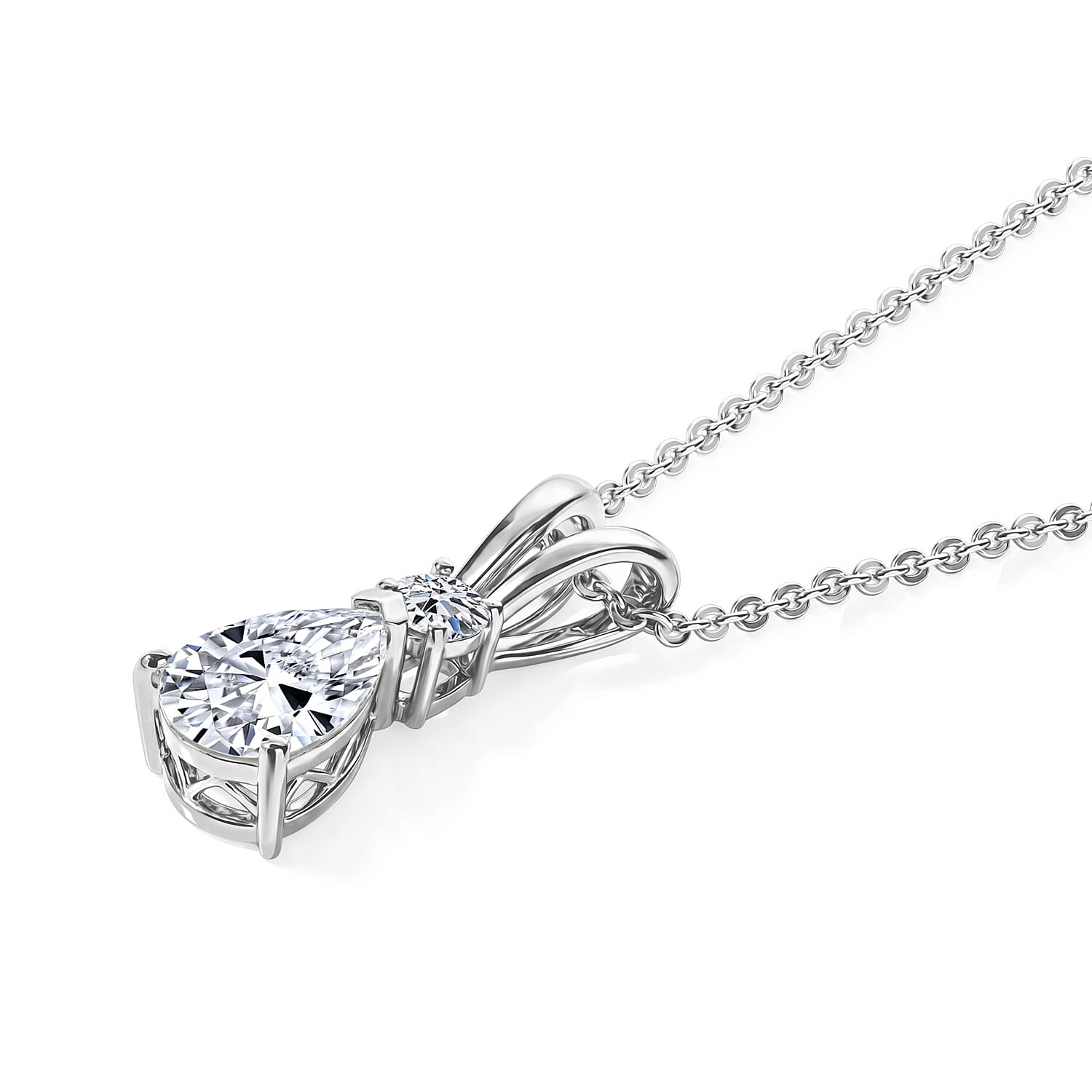 Luxuriant - SGL Certified Lab Grown Diamond (SI-G-H) Pendant with Chain (Size 20) in 18K Vermeil Yellow Gold Plated Sterling Silver 1.10 Ct.
