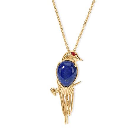 EverTrue - Lapis Lazuli Pendant with Chain (Size 20) in Yellow Gold Tone 10.20 Ct.