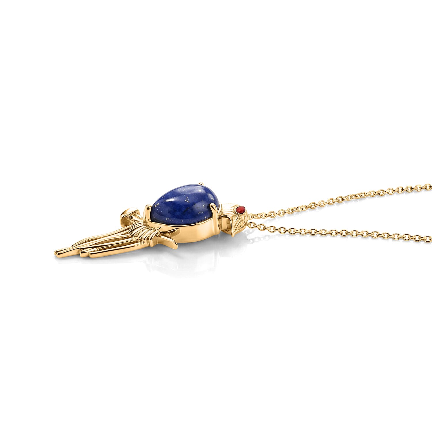 EverTrue - Lapis Lazuli Pendant with Chain (Size 20) in Yellow Gold Tone 10.20 Ct.