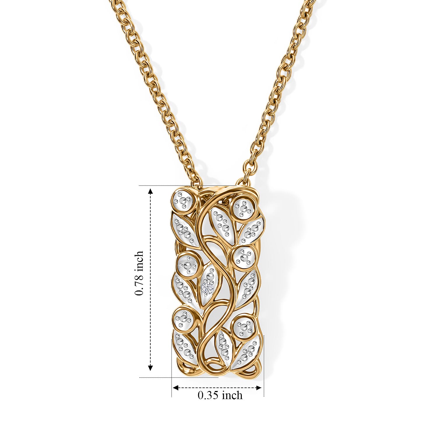 EverTrue - Natural White Diamond Pendant with Chain (Size 20)