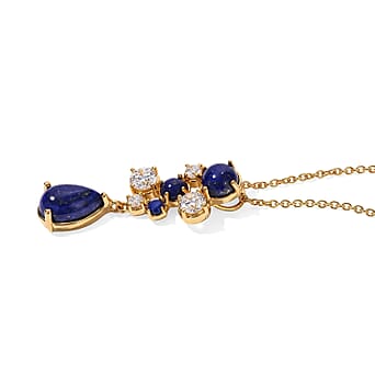 https://tjcuk.sirv.com/Products/45/0/4505939/EverTrue-Lapis-Lazuli-White-Topaz-Pendant-with-Chain-Size-20-in-Yellow_4505939_3.jpg?w=342&h=342