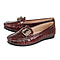 Lotus LIBBY Loafers with Croc Pattern and Buckle - Brodo/Burgundy