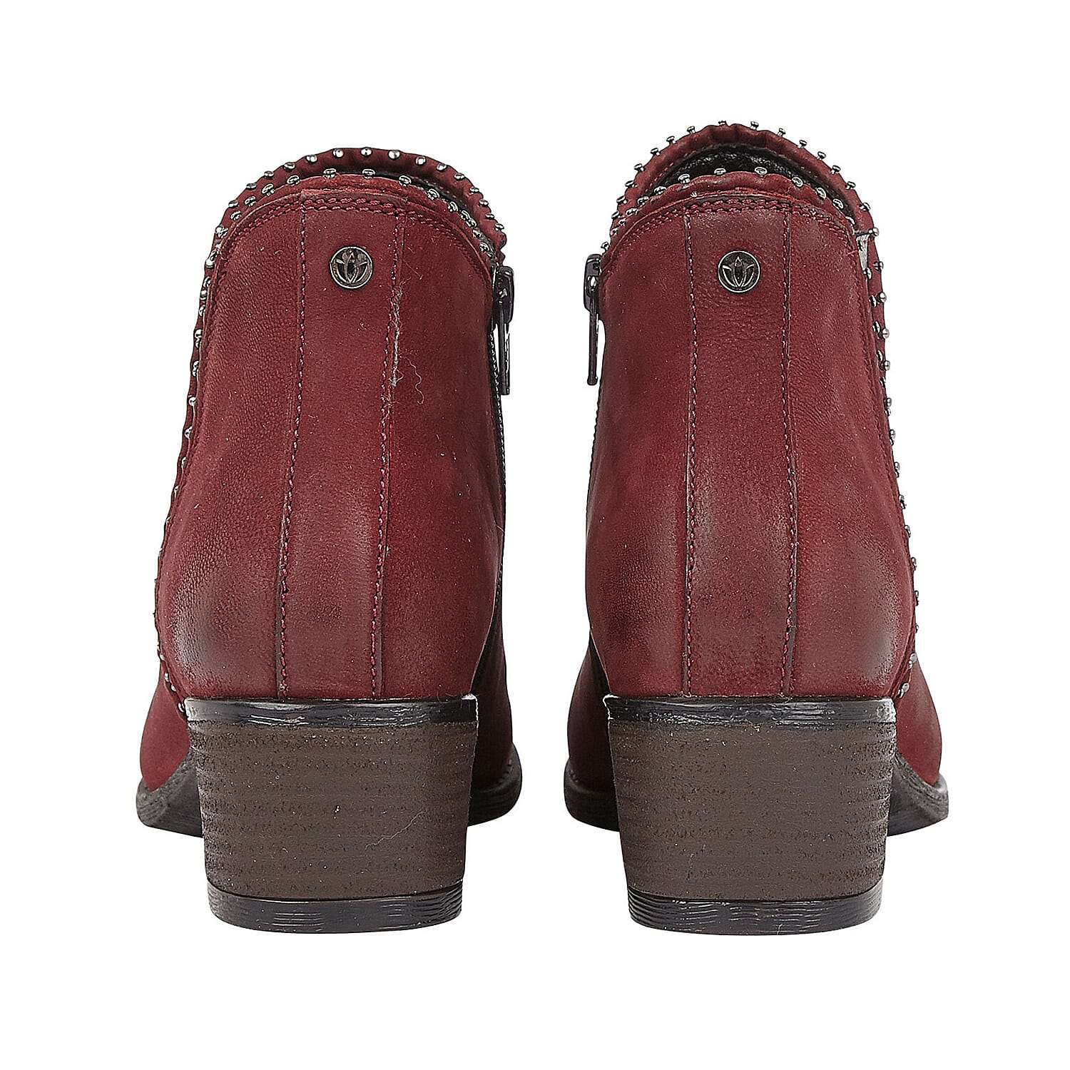 Lotus BENNY Block Heel Ankle Boots - Black