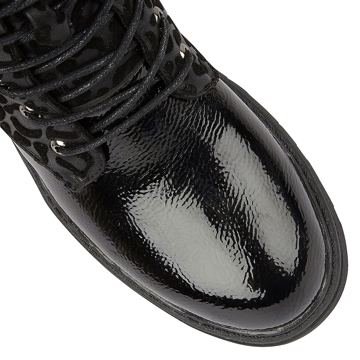 Lotus ELENA Animal Print Ankle Boots (Size 3) - Black