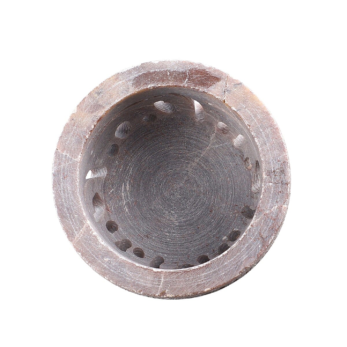 Nakkashi Set of 2 decorative hand carved soapstone egg holders (7.5X3.5 CM) - IVORY-GREY.