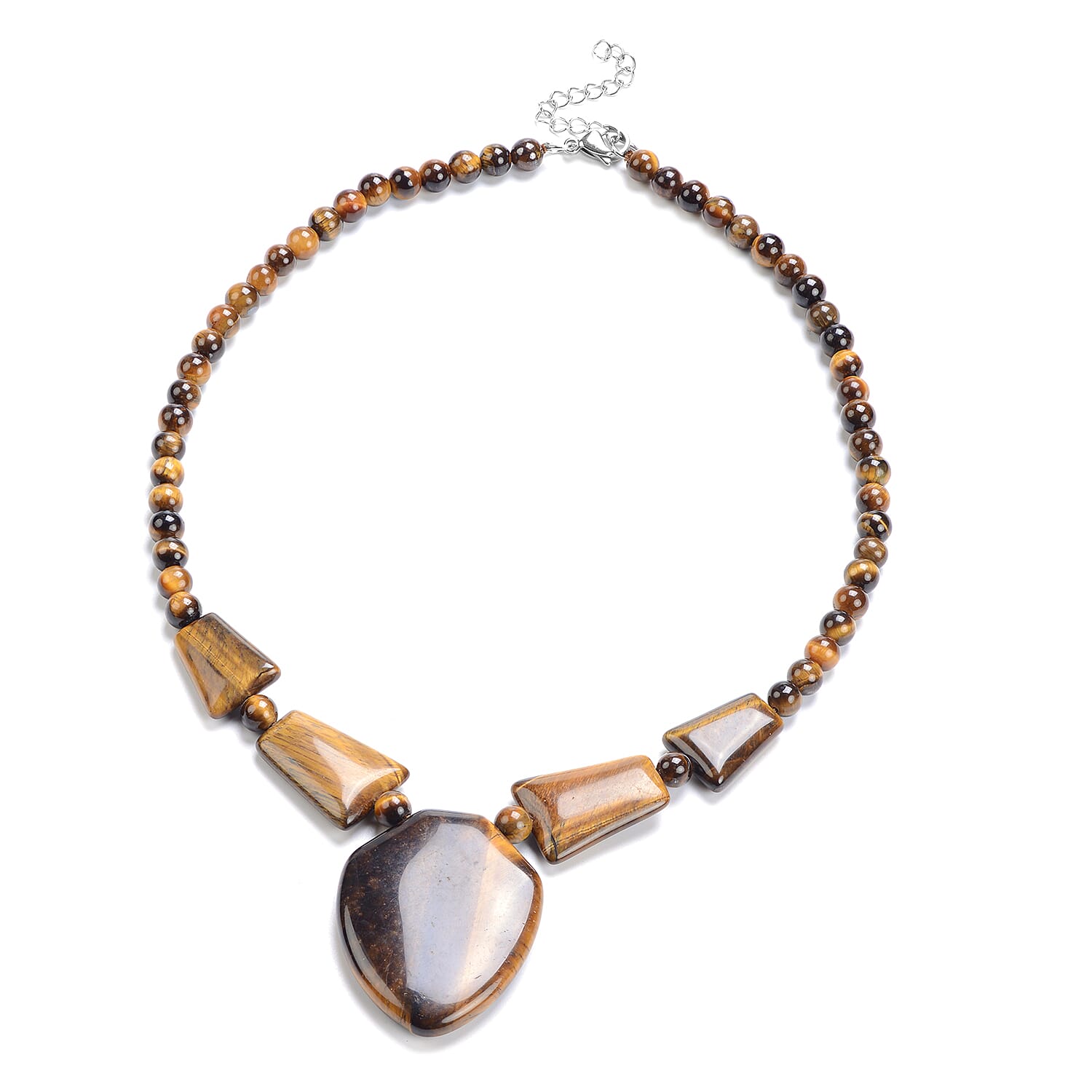 Yellow Tigers Eye Necklace (Size 20 with Extender)