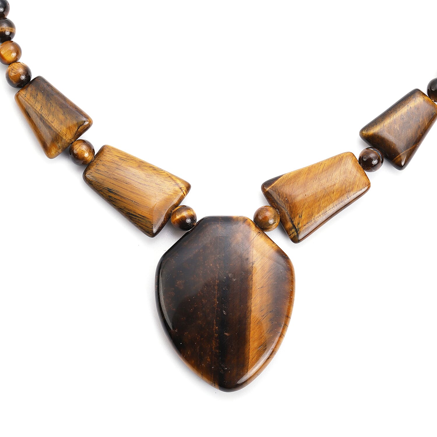 Yellow Tigers Eye Necklace (Size 20 with Extender)