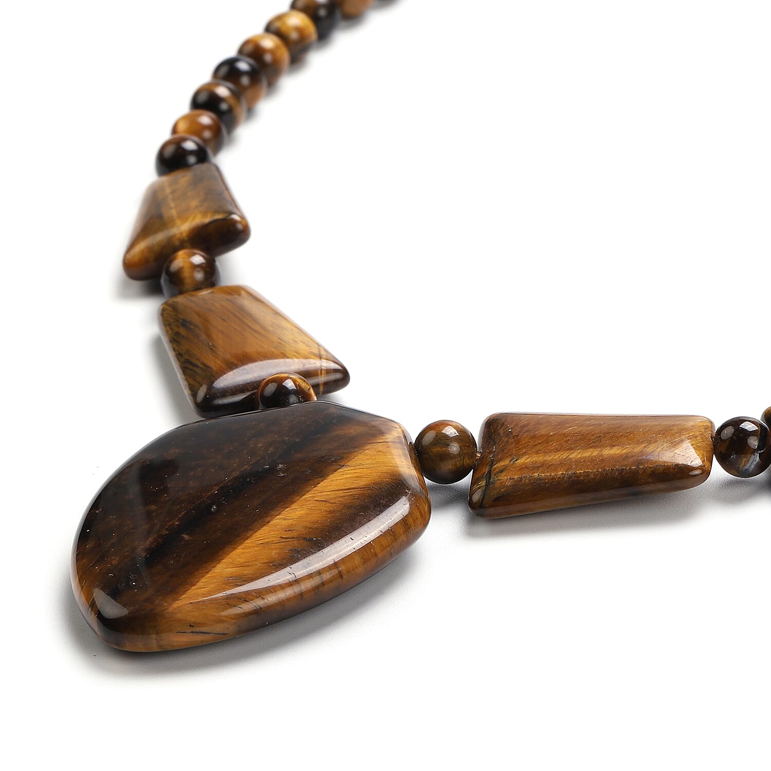 Yellow Tigers Eye Necklace (Size 20 with Extender)