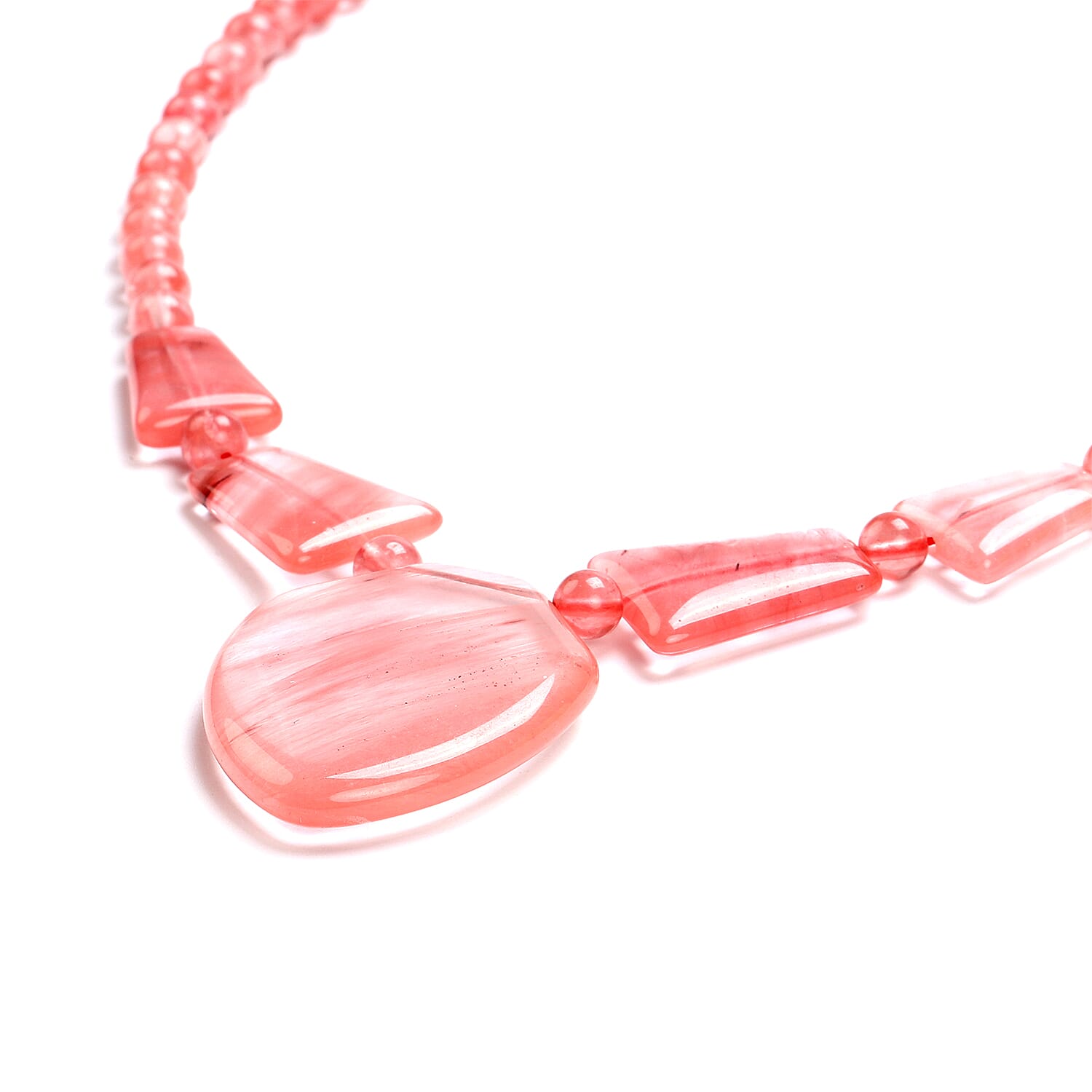 Cherry Quartz Necklace (Size 20 with Extender)