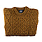 Aran 100% Pure New Wool Sweater (Size M) - Mustard