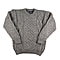 ARAN 100% Pure New Wool Sweater (Size M) - Grey