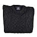 ARAN 100% Pure New Wool Sweater (Size M) - Charcoal