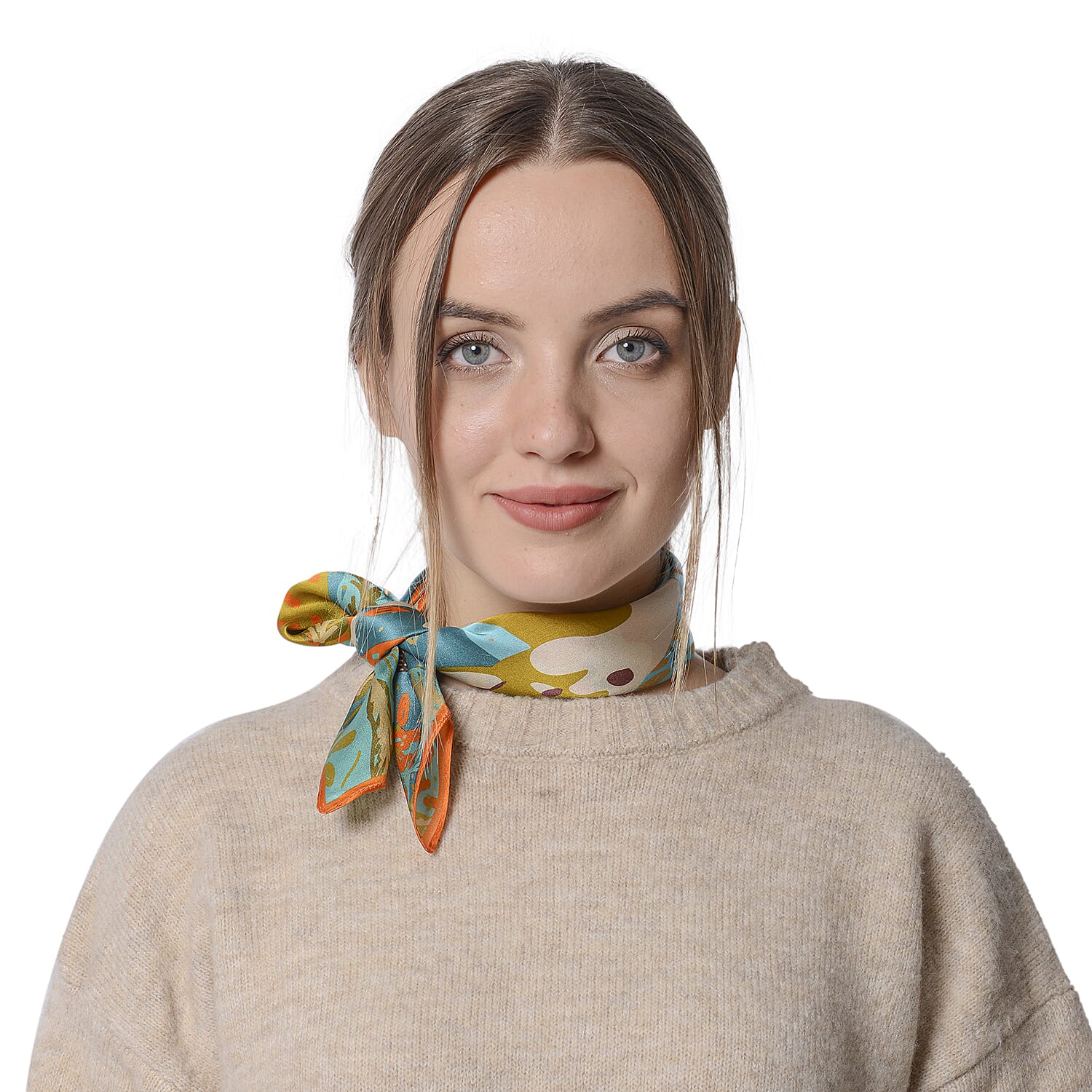 LA MAREY Pure 100% Mulberry Silk Scarf in Pembroke Welsh Corgi Print