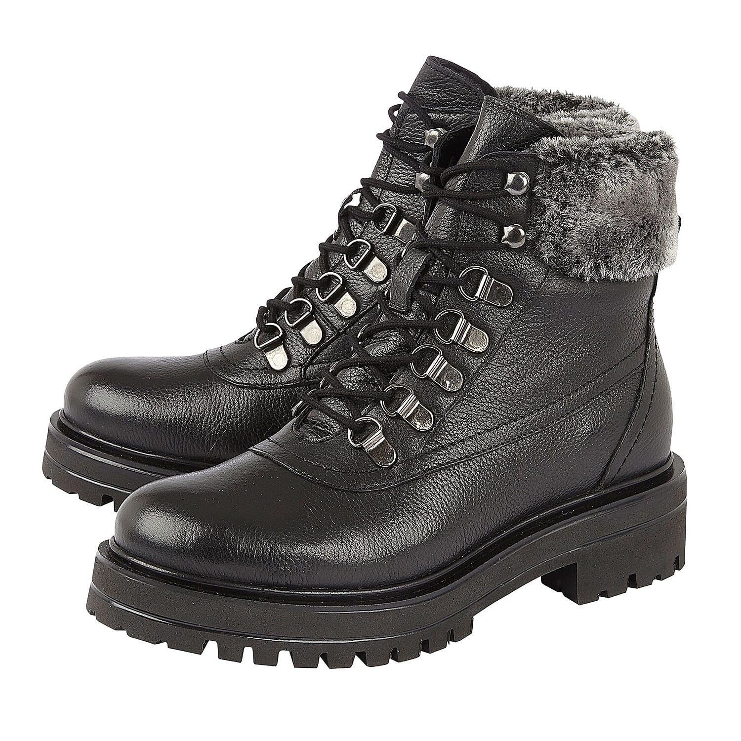 Lotus Stressless Black Leather Sienna Ankle Boots (Size 3)