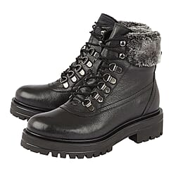 Lotus Stressless Black Leather Sienna Ankle Boots (Size 3)